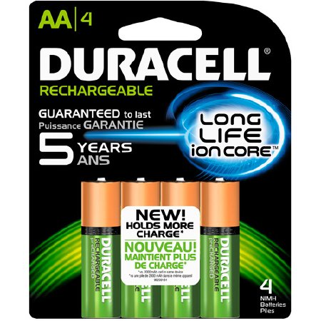 Duracell NiMH Battery Duracell® AA Cell 1.2V Rechargeable 4 Pack - Case of 24 - DX1500B4N001-CS