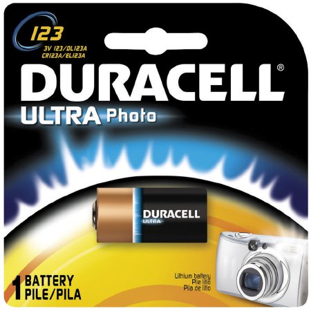 Duracell Lithium Battery Duracell® Ultra 123A Cell 3V Disposable 1 Pack - Box of 6 - 041333661919-BX