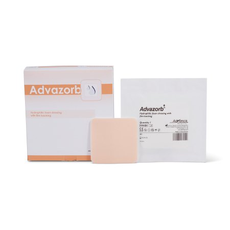 Mediusa Foam Dressing Advazorb® 4 X 4 Inch Without Border Film Backing Nonadhesive Square Sterile - Box of 10 - CR4166-BX