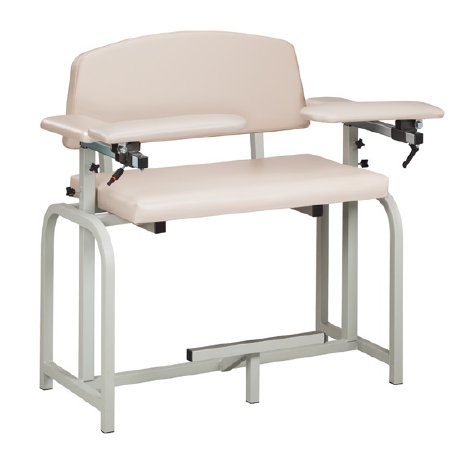 Clinton Industries Blood Drawing Chair Lab X Series Extra Tall / Wide Padded Flip Up Arm Gunmetal Gray - Each - 66099-3GM-EA