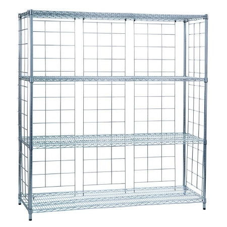 R & B Wire Products Cart Enclosure Panel Chrome Plated, 25 lbs. Product Weight - Each - LC2460-KIT-EA