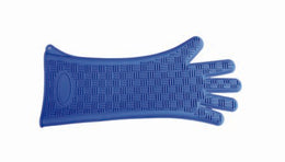 Healthmark Industries Heat Resistant Glove Silicone Heat Glove One Size Fits Most Silicone Blue 16.9 Inch Straight Cuff NonSterile - Each - SLG-004-EA