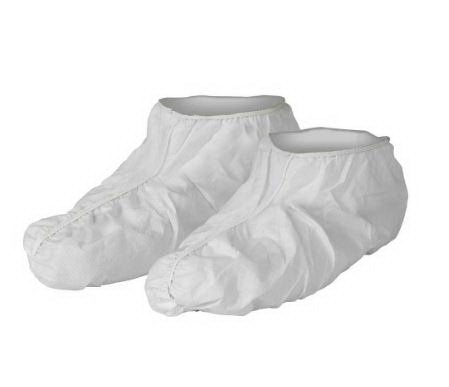 Kimberly Clark Shoe Cover KleenGuard™ A40 One Size Fits Most Shoe High Seamless Sole White NonSterile - Pack of 100 - 27000-PK