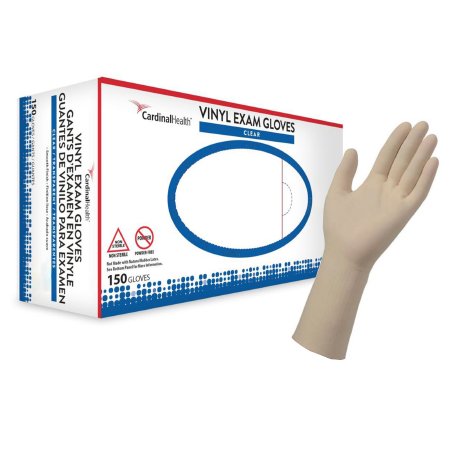 Cardinal Exam Glove ESTEEM™ Large NonSterile Vinyl Standard Cuff Length Smooth Clear Not Rated - Box of 150 - 8888DOTP-BX