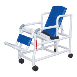 MJM International Shower Chair Tilt-N-Space PVC Frame Reclining Backrest 175 lbs. Weight Capacity - Each - 193-TIS-PED-EA