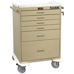 Harloff Anesthesia Cart 22 X 32 X 42.5 Inch Beige (4)-3 Inch, (1)-6 Inch, (1)-12 Inch Drawer Configuration, 17 X 23 Inch Internal Drawer - Each - 7450E-EA