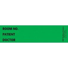 First Healthcare Products Pre-Printed Label Advisory Label Green Room No_Paitent_Doctor_ Black Patient Information 1-3/8 X 5-3/8 Inch - Roll of 1 - 5033-02-RL