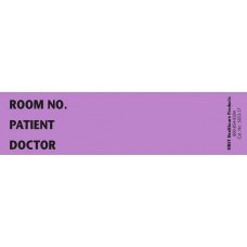 First Healthcare Products Pre-Printed Label Advisory Label Violet Paper Room No_Paitent_Doctor_ Black Patient Information 1-3/8 X 5-3/8 Inch - Roll of 1 - 5033-17-RL