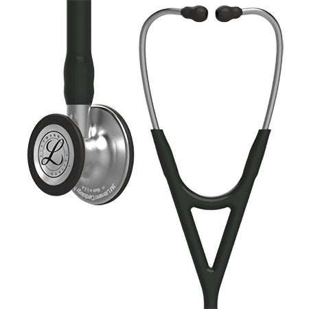3M Cardiology Stethoscope 3M™ Littmann® Cardiology IV™ Black 1-Tube 22 Inch Tube Double-Sided Chestpiece - Each - 6151-EA