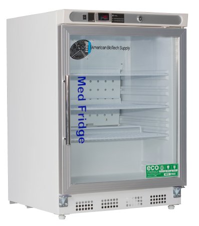 Horizon Scientific Inc Undercounter Refrigerator ABS® Pharmaceutical 4.6 cu.ft. 1 Swing Glass Door Cycle Defrost - Each - PH-ABT-HC-UCBI-0404G-EA