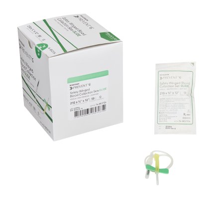 McKesson McKesson Prevent® G Blood Collection Set 21 Gauge 3/4 Inch Needle Length Safety Needle 12 Inch Tubing Sterile - Case of 200 - 16-BC2134-CS