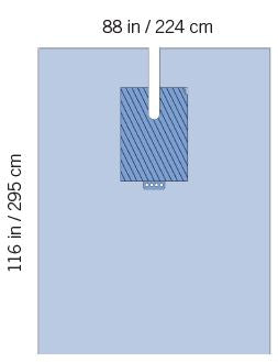 Invenio Healthcare Orthopedic Drape SteriGuard® Orthopedic Split Drape 88 W X 116 L Inch Sterile - Case of 14 - I80-09145G-S-CS