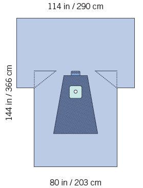 Invenio Healthcare Orthopedic Drape SteriGuard® Lower Extremity Drape 114 W X 80 W X 144 L Inch Sterile - Case of 10 - I80-09151G-S-CS
