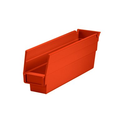 Health Care Logistics Shelf Bin Red Plastic 2-3/4 X 4 X 11-5/8 Inch - Each - 1435R-EA