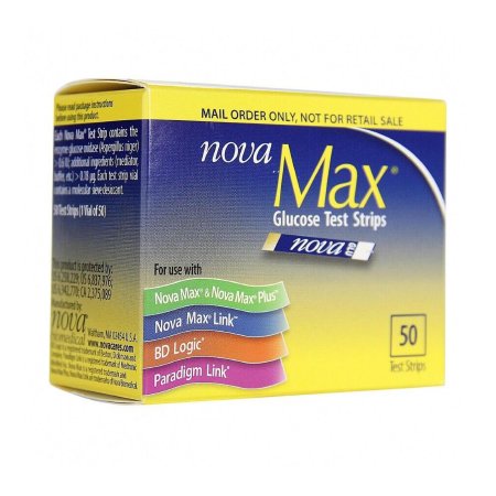Sanvita Inc Blood Glucose Test Strips Nova Max® 50 Strips per Pack - Case of 900 - 43437-CS