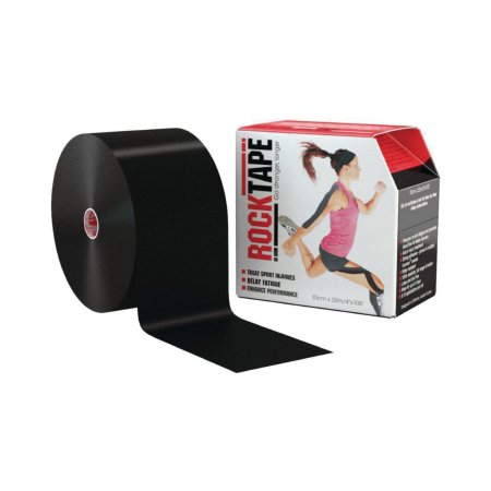 Patterson Medical Supply Kinesiology Tape RockTape® Mini Big Daddy Black 4 Inch X 5 Yard Cotton / Nylon NonSterile - Roll of 1 - 081678986-RL