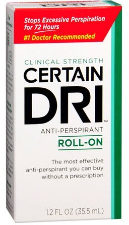 Emerson Healthcare Antiperspirant / Deodorant Certain Dri™ Roll-On 1.2 oz. Unscented - Each - 88947671512-EA