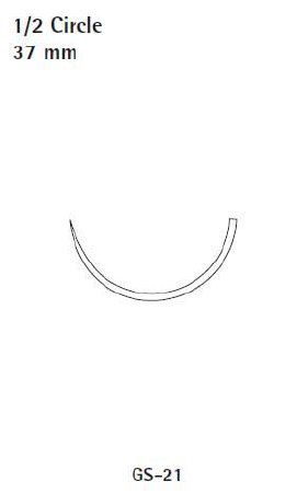 Medtronic MITG Absorbable Suture with Needle V-Loc™ 180 Wound Closure Device Polyglyconate GS -21 1/2 Circle Taper Point Needle Size 3 - 0 Barbed Monofilament - Box of 12 - VLOCL0344-BX