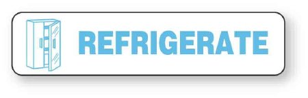 United Ad Label Pre-Printed Label UAL™ Auxiliary Label White Paper REFRIGERATE Temperature Control 3/8 X 1-5/8 Inch - Roll of 1000 - ULFP909-RL