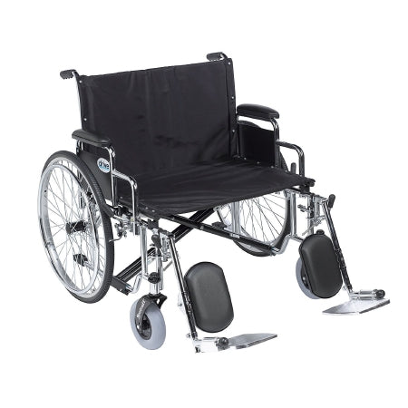 Drive Medical Bariatric Wheelchair drive™ Sentra EC Desk Length Arm Elevating Legrest Black Upholstery 26 Inch Seat Width Adult 700 lbs. Weight Capacity - Each - STD26ECDDA-ELR-EA