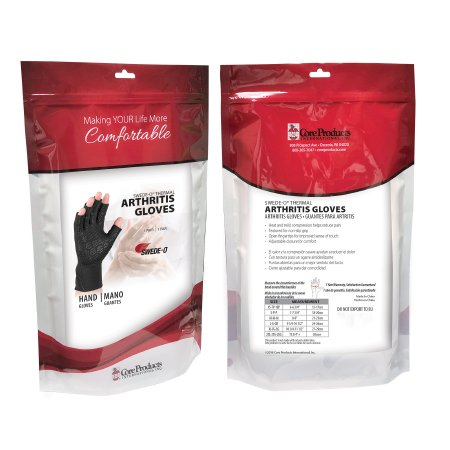 Core Products Arthritis Glove Swede-O® Thermal Arthritic Open Finger 2X-Large Over-the-Wrist Length Hand Specific Pair Stretch Fabric - Pair - WST-6838-2XL-PR