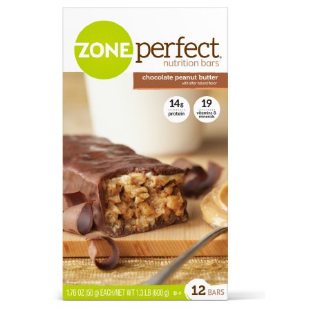 Abbott Nutrition Nutrition Bar ZonePerfect® Chocolate Peanut Butter Flavor Bar 1.76 oz. Individual Packet - Case of 36 - 63161-CS