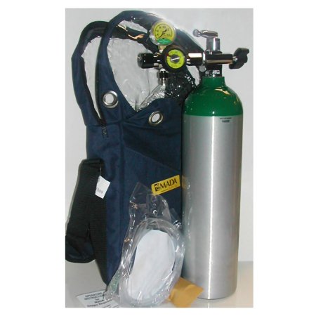 Mada Medical Products Oxy-Uni-Pak Oxygen Cylinder Kit (Filled) Size D Aluminum - Each - 1515A-15-EA