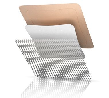 3M Systagenix/KCI Foam Dressing TIELLE ESSENTIAL™ 3 X 3 Inch With Border Without Film Backing Silicone Face and Border Square Sterile - Case of 100 - TLESB0707U-CS