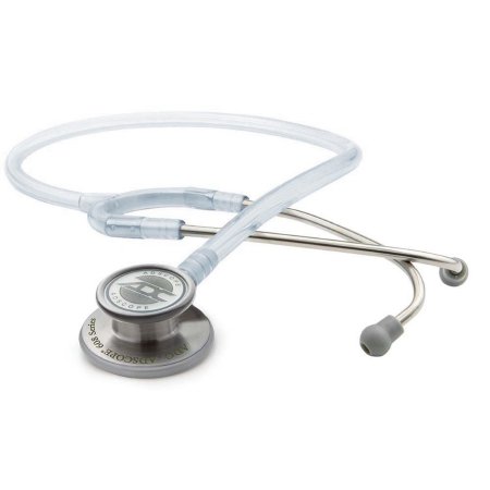 American Diagnostic Corp Clinician Stethoscope Adscope® Silver 1-Tube 22 Inch Tube Double Sided Chestpiece - Each - 608FG-EA