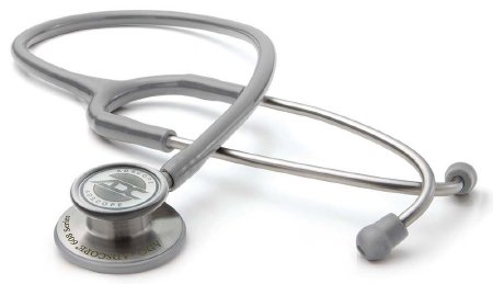 American Diagnostic Corp Clinician Stethoscope Adscope® Gray 1-Tube 22 Inch Tube Double Sided Chestpiece - Each - 608G-EA