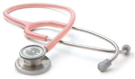 American Diagnostic Corp Clinician Stethoscope Adscope® Pink 1-Tube 22 Inch Tube Double Sided Chestpiece - Each - 608P-EA