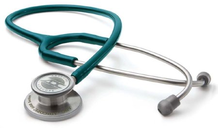 American Diagnostic Corp Clinician Stethoscope Adscope® Teal Blue 1-Tube 22 Inch Tube Double Sided Chestpiece - Each - 608TL-EA