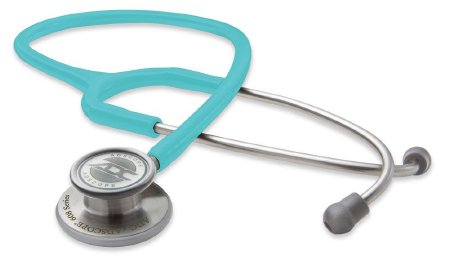 American Diagnostic Corp Clinician Stethoscope Adscope® Turquoise 1-Tube 22 Inch Tube Double Sided Chestpiece - Each - 608TQ-EA