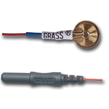 Natus Medical EEG Cup Electrode Genuine Grass® Gold Cup Non-Radiolucent 10 per Pack - Box of 10 - FS-E5GH-120-BX