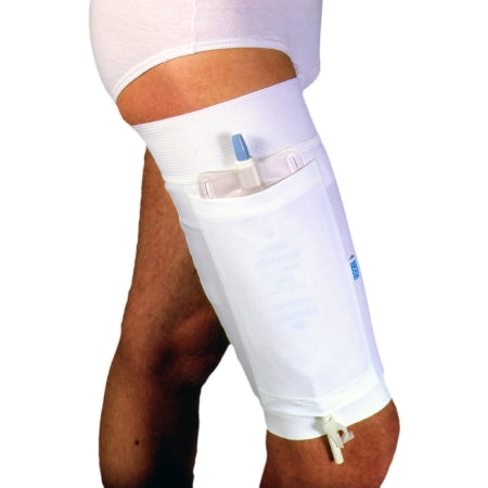 Urocare Products Upper Leg Bag Holder Urocare® Large, Upper 24 Inch Lower 19.25 Inch, Fabric , White - Each - 6384-EA
