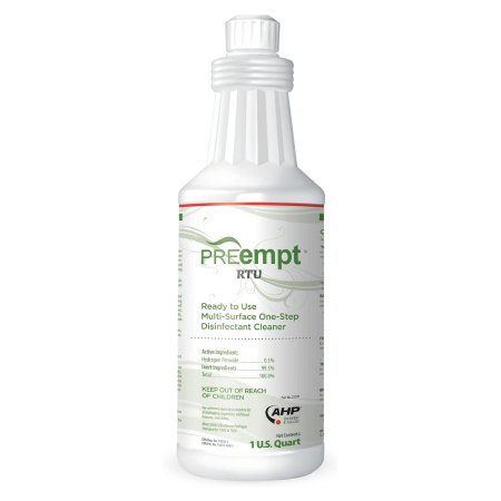 Contec Inc PREempt® RTU Surface Disinfectant Cleaner Peroxide Based Manual Pour Liquid 32 oz. Bottle Scented NonSterile - Each - 21101-EA