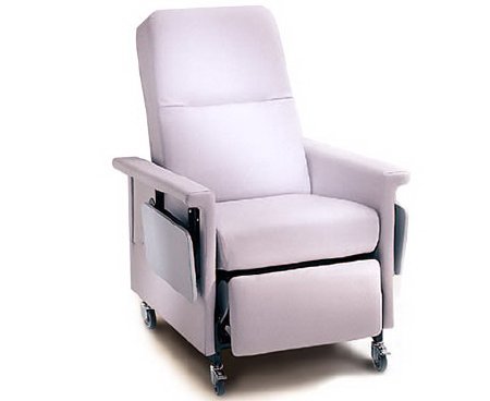 Champion Manufacturing Manual Relax Recliner 59 Series Gray Vinyl 3 Inch Casters - Each - 596T56-F7-EA