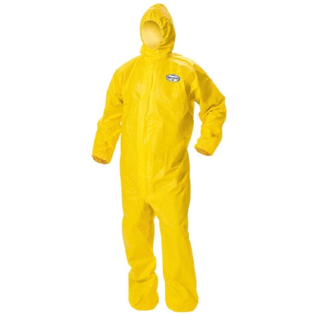 Kimberly Clark Coverall with Hood KleenGuard™ A70 3X-Large Yellow Disposable NonSterile - Case of 12 - 09816-CS