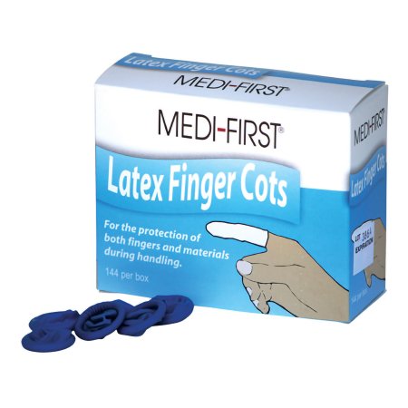 Medique Products Finger Cot Medi-First® Medium 2-1/2 Inch Length Powder Free Latex NonSterile - Box of 144 - 68235-BX