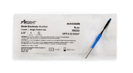 McKesson Blade Electrode McKesson Argent™ Coated Stainless Steel Modified Blade Tip Disposable Sterile - Box of 12 - 22-ES59T-BX