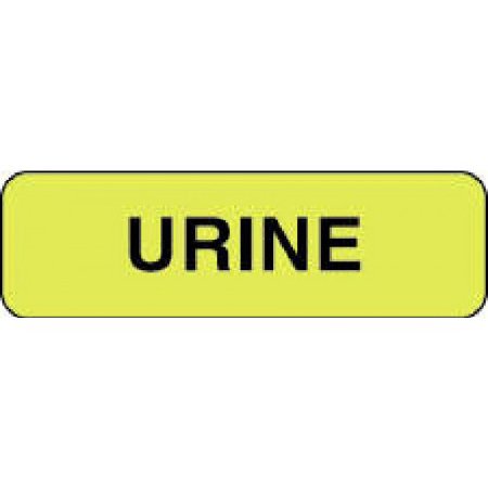 Precision Dynamics Pre-Printed Label Laboratory Use Yellow Paper Urine Black Lab / Specimen 3/8 X 1-1/4 Inch - Roll of 1 - 59707018-RL