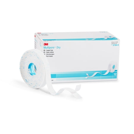3M Water Resistant Dressing Retention Tape with Liner 3M™ Multipore™ Dry White 1/2 Inch X 5-1/2 Yard Pique NonSterile - Roll of 1 - 3730-0-RL