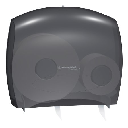 Kimberly Clark Toilet Tissue Dispenser K-C PROFESSIONAL JRT Jr. ESCORT Black Smoke Plastic Manual Pull Wall Mount - Case of 1 - 09507-CS
