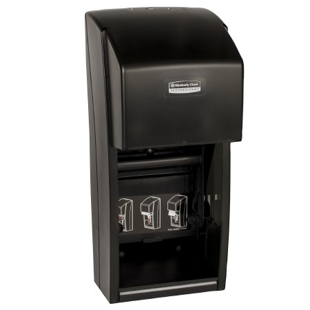 Kimberly Clark Toilet Tissue Dispenser Kimberly-Clark Professional Gray Smoke Plastic Manual Pull Double Roll Wall Mount - Case of 1 - 09021-CS