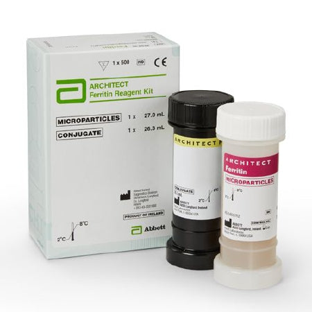 Abbott Immunoassay Reagent Architect™ Nutritional Assessment Ferritin For Architect c4100 / ci16200 / ci8200 / i1000SR / i2000 / i2000SR Analyzers 500 Tests R1: 27 mL, R2: 26.3 mL - Box of 500 - 07K5935-BX