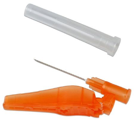 Cardinal Safety Hypodermic Needle Monoject™ 1 Inch Length 20 Gauge Regular Wall Hinged Safety Needle - Case of 800 - 1182010-CS