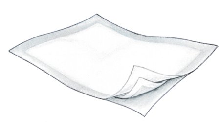 Cardinal Disposable Underpad Curity™ Crib Liner 10 X 14 Inch Fluff Light Absorbency - Case of 600 - 7209-CS