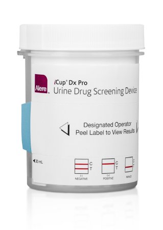 Abbott Rapid Dx North America LLC Drugs of Abuse Test Kit iCup® Dx Pro 7-Drug Panel with Adulterants AMP, BUP, BZO, COC, OPI300, OXY, THC (CR, OX, SG) Urine Sample 25 Tests CLIA Waived - Box of 25 - I-DXP-177-01-BX