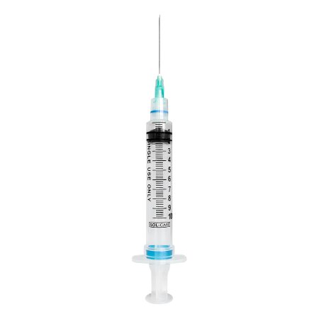 Sol-Millennium Medical Safety Hypodermic Syringe with Needle Sol-Care™ 10 mL 1-1/2 Inch 21 Gauge Retractable Safety Needle Regular Wall - Case of 1200 - 160072IM-CS
