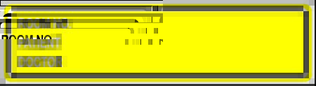 Precision Dynamics Pre-Printed Label Pro-File Advisory Label Yellow Paper Room no. Patient_Doctor_ Black Patient Information 1/3/8 X 5-3/8 Inch - Roll of 1 - NPF-2286-2-RL